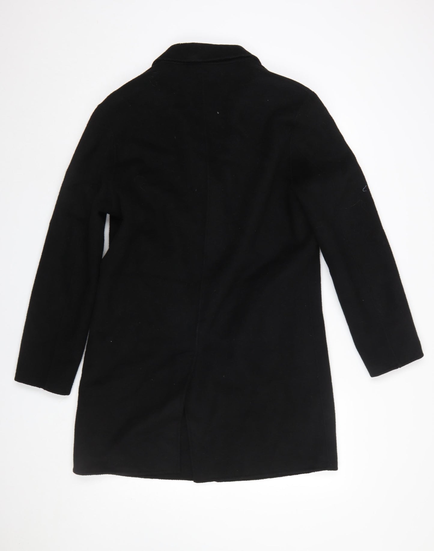 Womens UK Size 12 Zara Black Overcoat