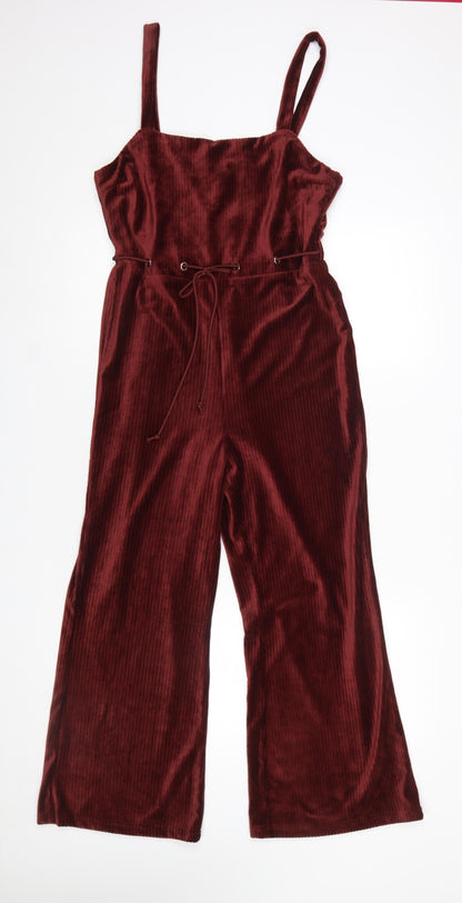 Womens UK Size M Emory Park One-Piece Red Jumpsuit