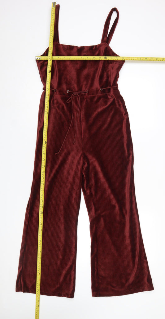 Womens UK Size M Emory Park One-Piece Red Jumpsuit