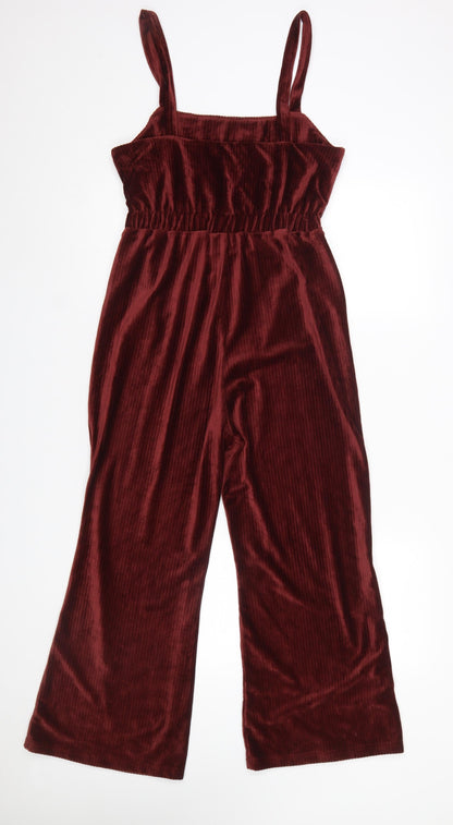Womens UK Size M Emory Park One-Piece Red Jumpsuit