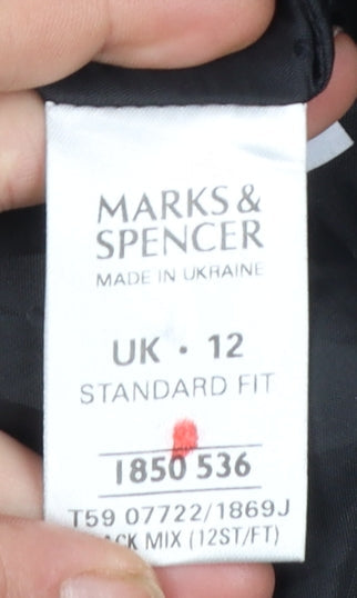 Womens UK Size 12 Marks and Spencer Regular Black Blazer
