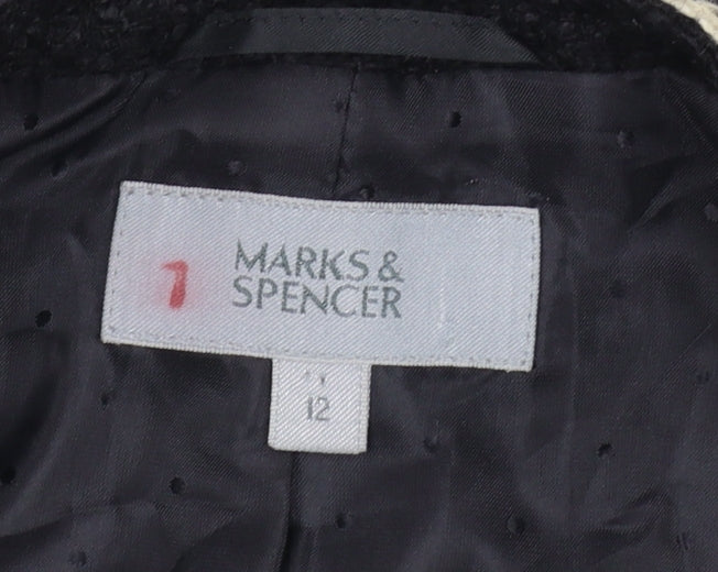 Womens UK Size 12 Marks and Spencer Regular Black Blazer