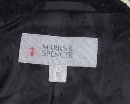 Womens UK Size 12 Marks and Spencer Regular Black Blazer
