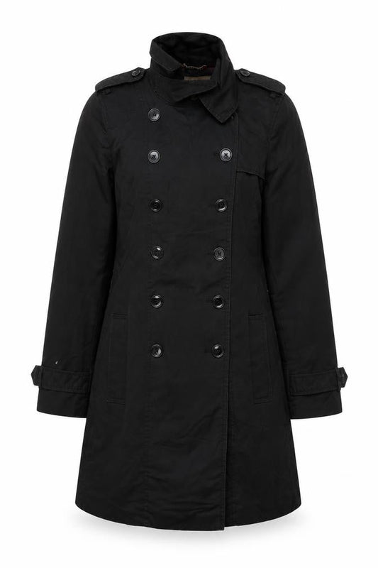 Womens UK Size S Banana Republic Black Trench Coat