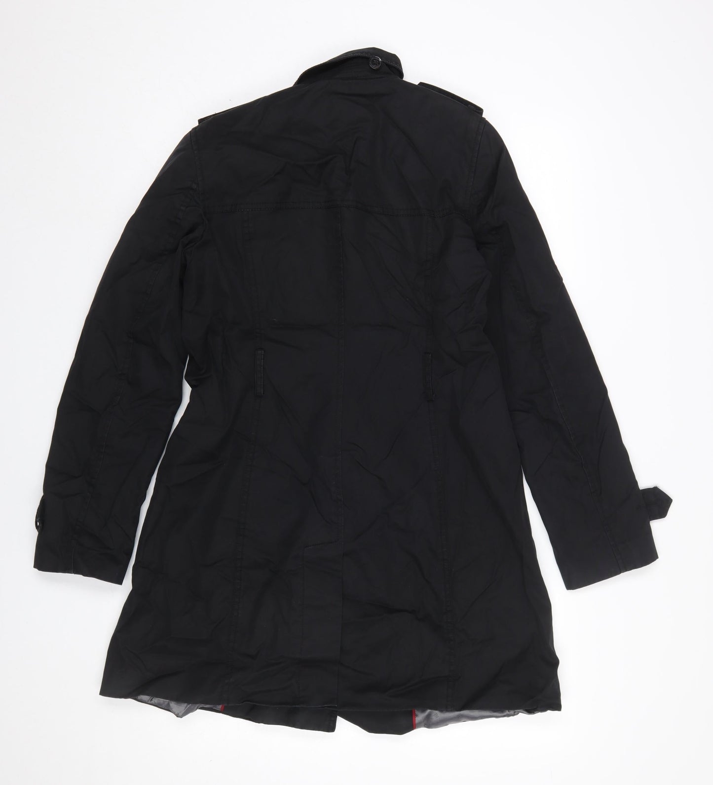 Womens UK Size S Banana Republic Black Trench Coat