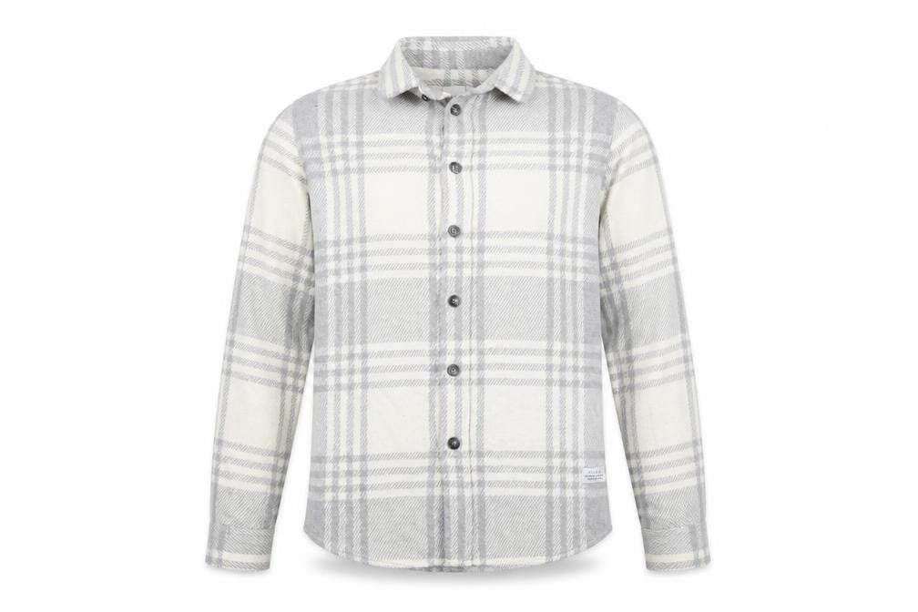 River Island Men’s Grey Plaid Flannel Button-Up Shirt Size S