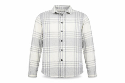 River Island Men’s Grey Plaid Flannel Button-Up Shirt Size S