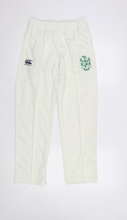 Boys UK Size 14 Years Canterbury Regular Fit Jogger White Trousers