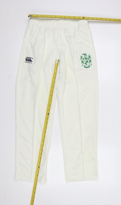 Boys UK Size 14 Years Canterbury Regular Fit Jogger White Trousers
