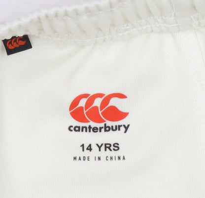 Boys UK Size 14 Years Canterbury Regular Fit Jogger White Trousers