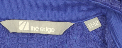 Girls UK Size 11-12 Years The Edge Blue Basic Jacket