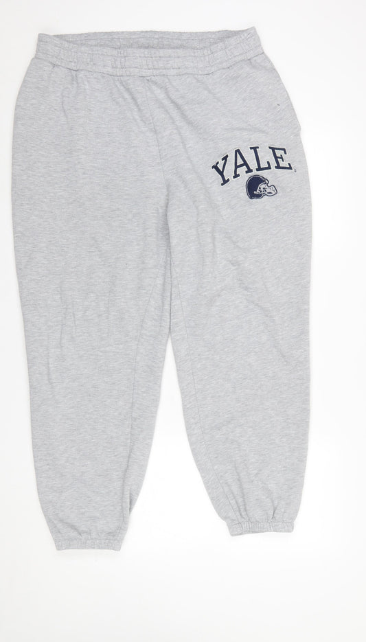Primark Women’s Grey Yale University XL Fleece Sweatpants Tapered Casual