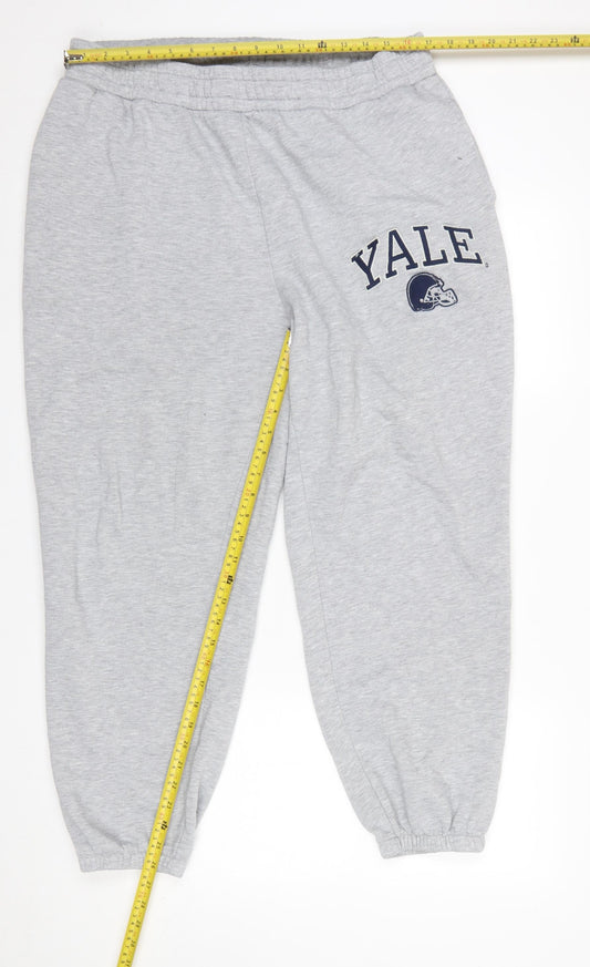 Primark Women’s Grey Yale University XL Fleece Sweatpants Tapered Casual