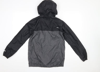 Peter Storm Boys Grey Windbreaker Jacket 11-12 Years Hooded Water Resistant