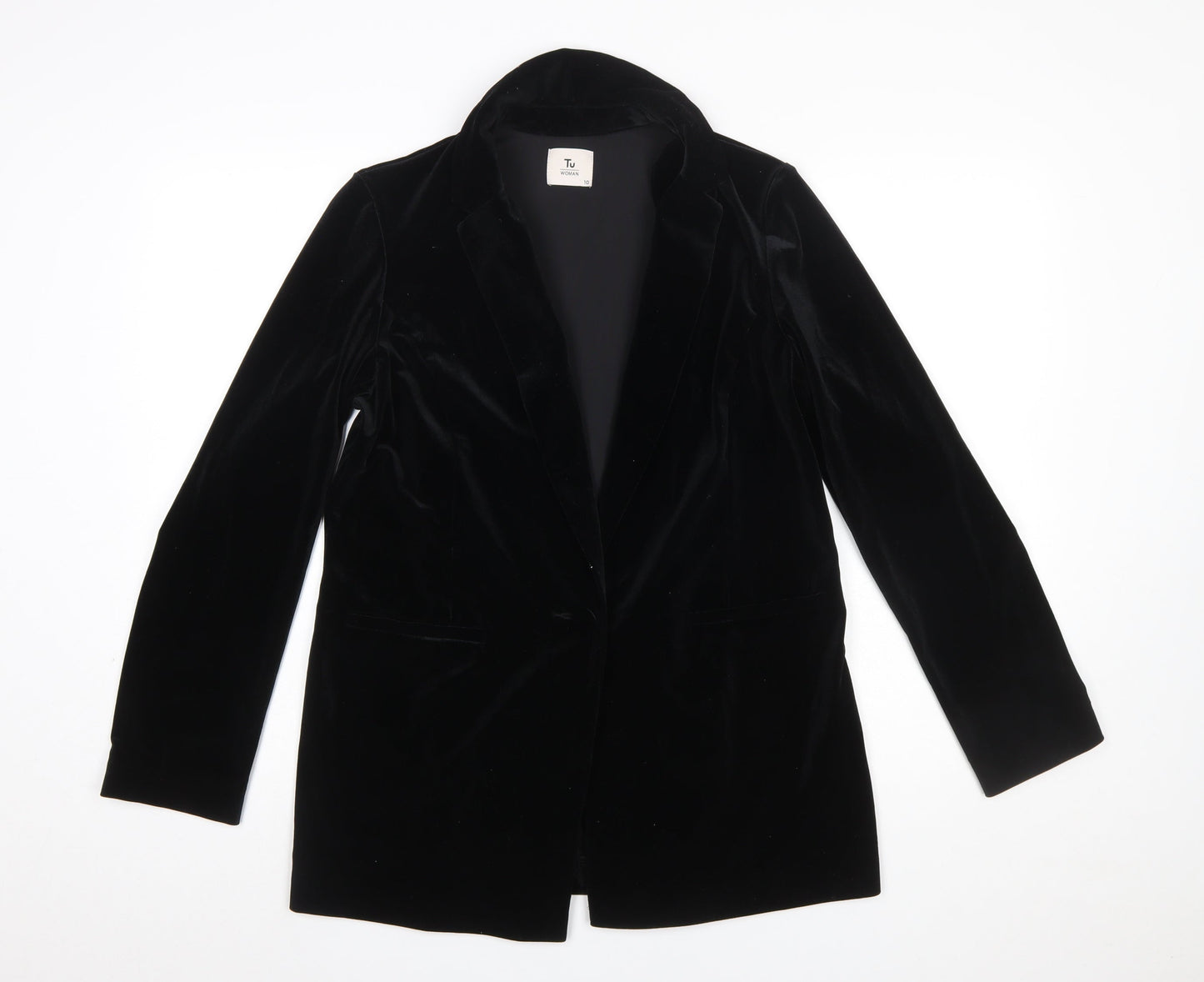 Womens UK Size 10 TU Regular Black Blazer