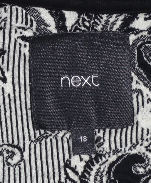 Womens UK Size 18 NEXT Black Full Zip Sweatshirt