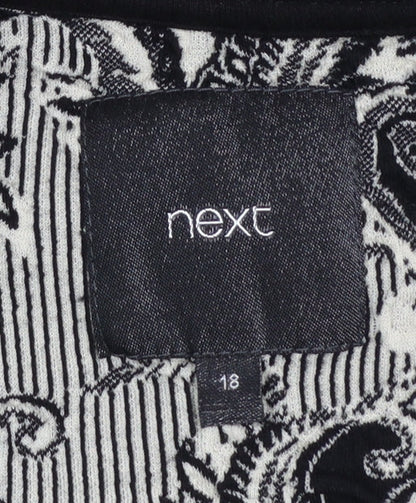 Womens UK Size 18 NEXT Black Full Zip Sweatshirt
