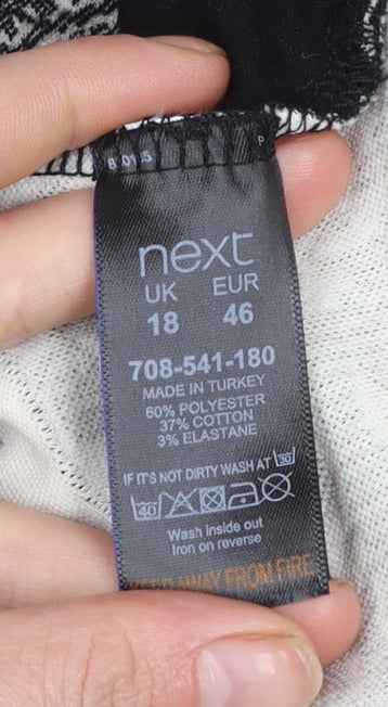 Womens UK Size 18 NEXT Black Full Zip Sweatshirt
