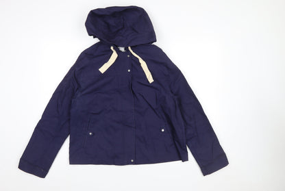 Womens UK Size 12 R Essentiel Blue Anorak Coat