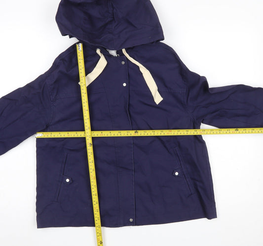 Womens UK Size 12 R Essentiel Blue Anorak Coat
