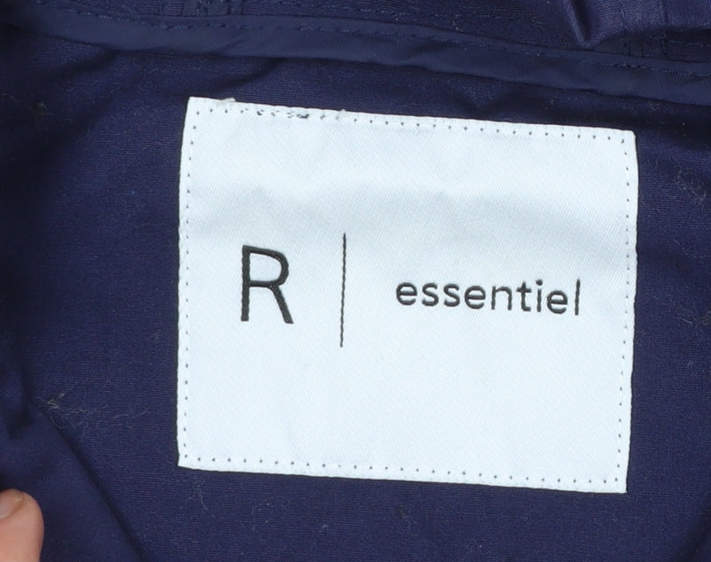 Womens UK Size 12 R Essentiel Blue Anorak Coat