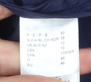 Womens UK Size 12 R Essentiel Blue Anorak Coat
