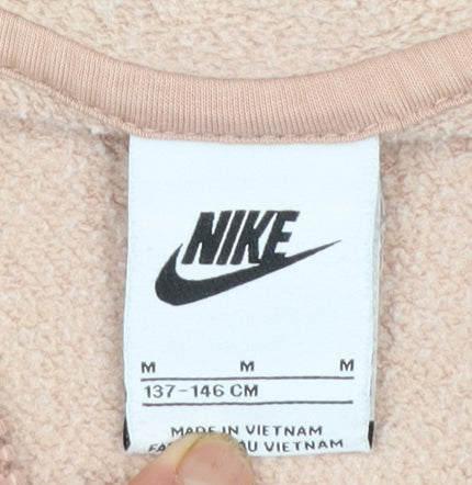 Girls UK Size 146 Nike Beige Full Zip Hoodie