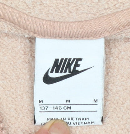 Girls UK Size 146 Nike Beige Full Zip Hoodie
