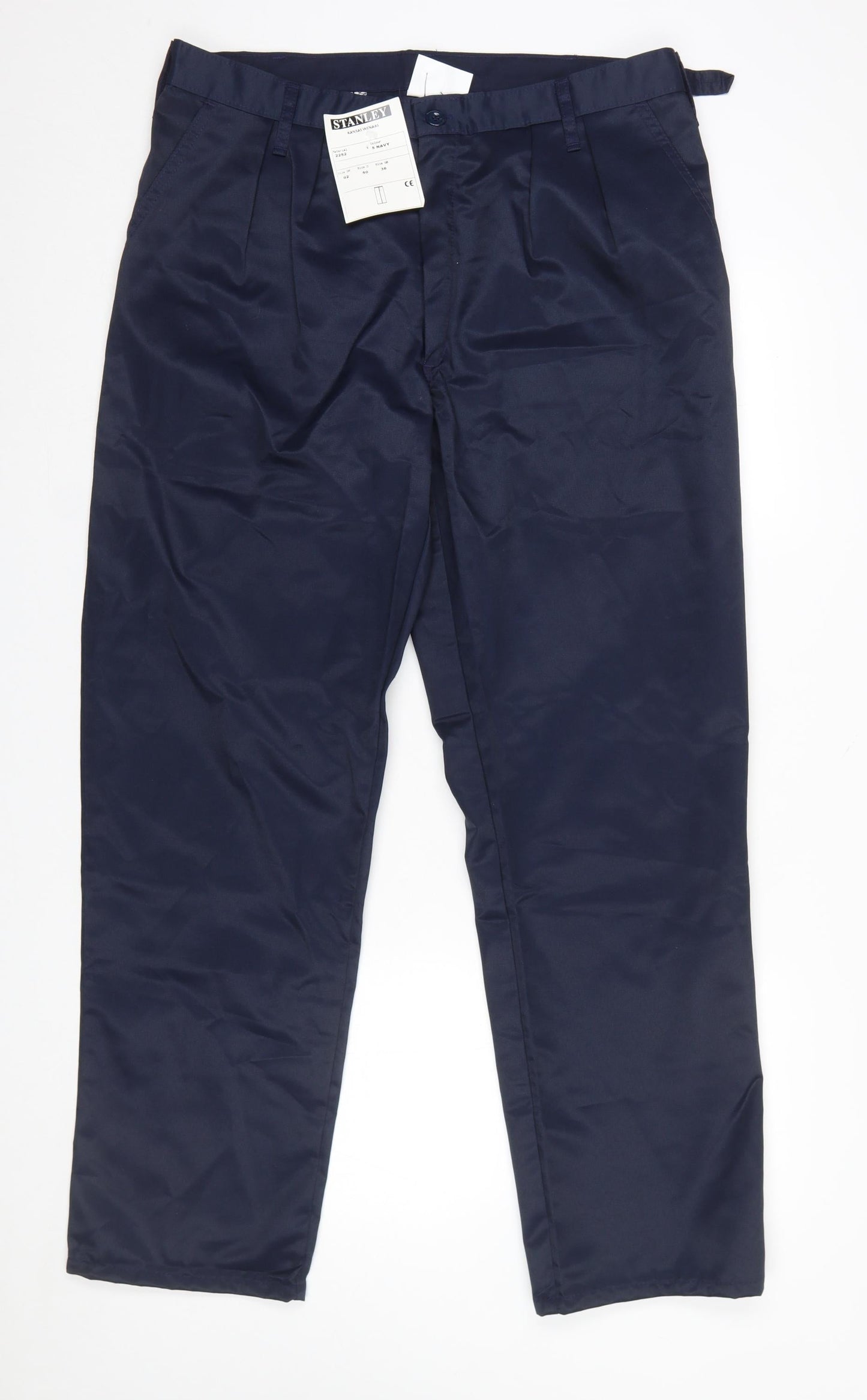 Mens UK Size 36 Stanley Regular Fit Workwear Blue Trousers