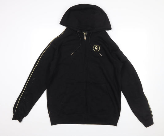 Mens UK Size L Gym King Black Full Zip Hoodie