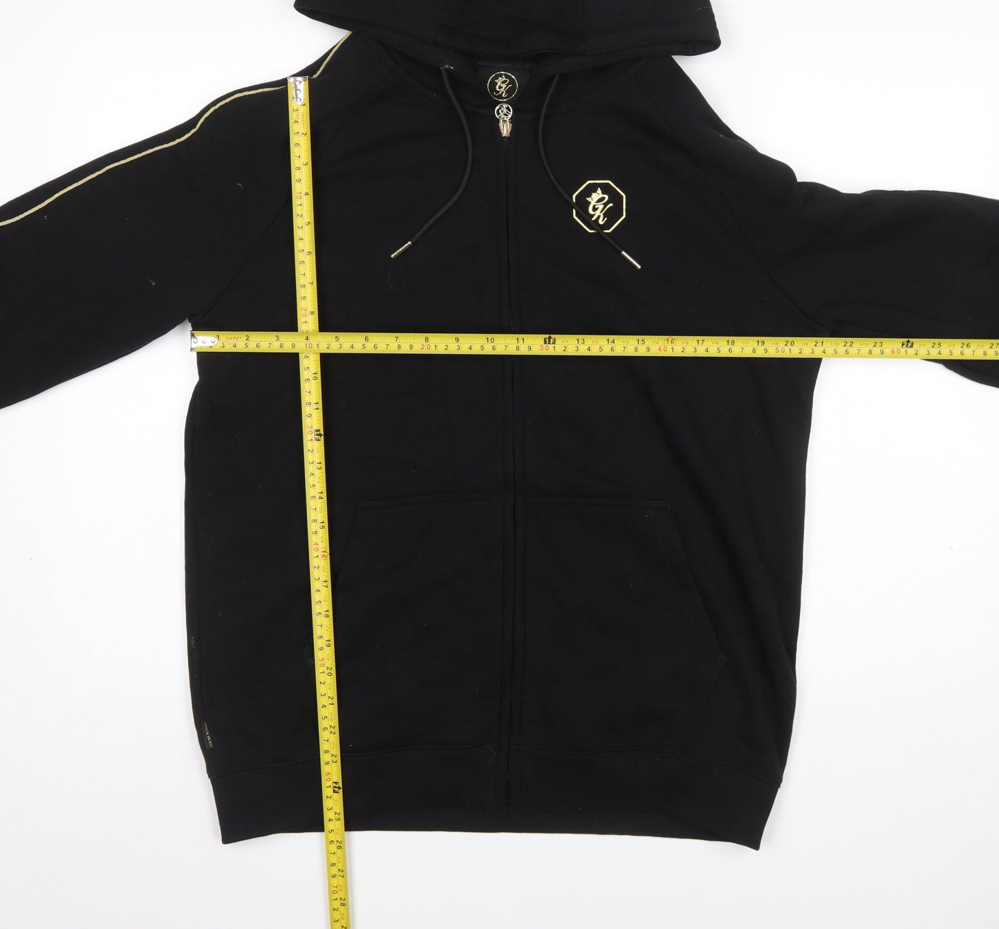 Mens UK Size L Gym King Black Full Zip Hoodie