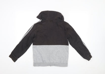 Boys UK Size 11-12 Years adidas Black Full Zip Hoodie