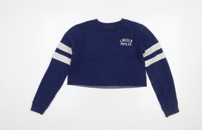 Womens UK Size 8 Topshop Blue Pullover Sweatshirt