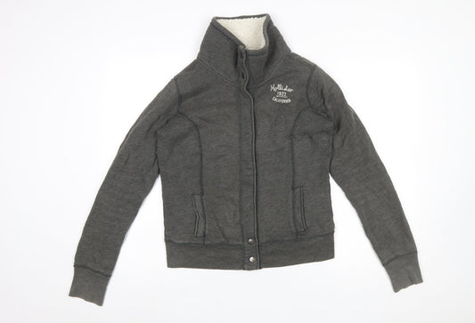 Womens UK Size M Hollister Grey Full Zip Sweatshirt