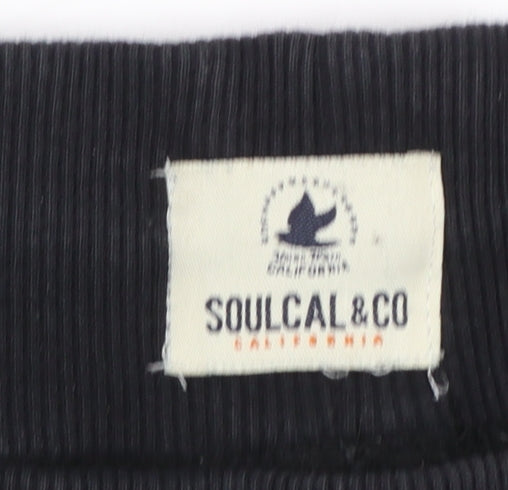 Womens UK Size XL SoulCal & Co Regular Fit Jogger Black Trousers