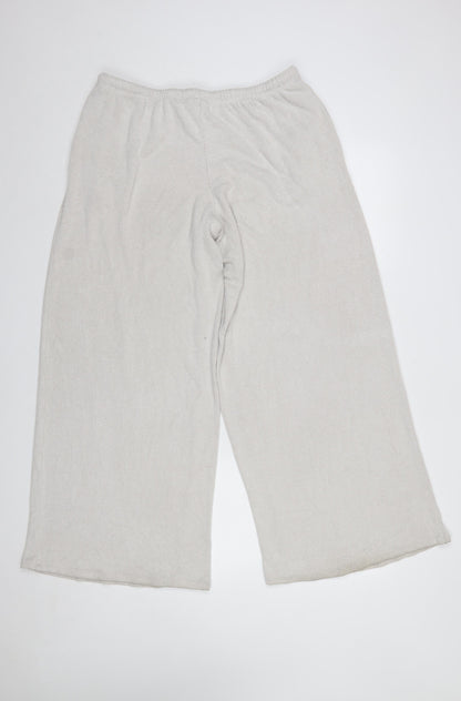 Womens UK Size M ASOS DESIGN Relaxed Fit Sweatpants Beige Trousers
