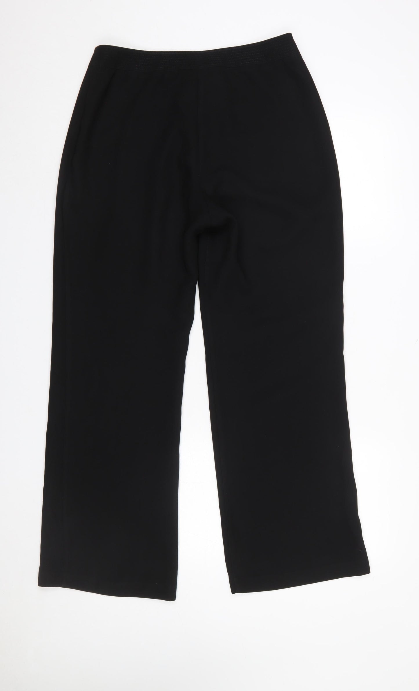 Womens UK Size 12 BM Regular Fit Business Casual Workwear Black Trousers