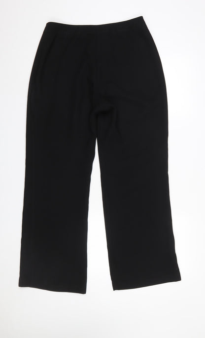 Womens UK Size 12 BM Regular Fit Business Casual Workwear Black Trousers