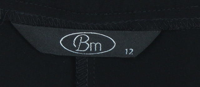 Womens UK Size 12 BM Regular Fit Business Casual Workwear Black Trousers