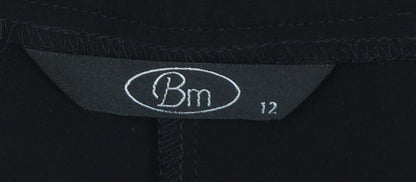 Womens UK Size 12 BM Regular Fit Business Casual Workwear Black Trousers