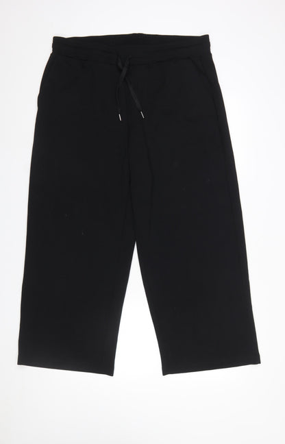 Womens UK Size 2XL Soyaconcept Relaxed Fit Cropped Black Trousers
