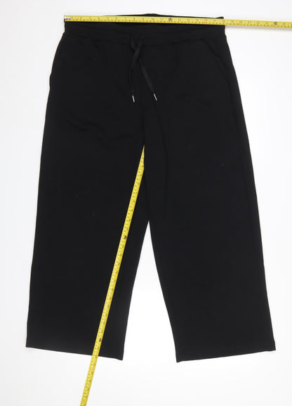 Womens UK Size 2XL Soyaconcept Relaxed Fit Cropped Black Trousers