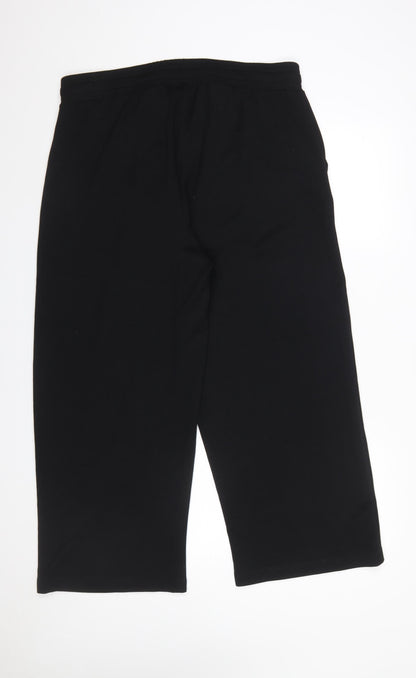 Womens UK Size 2XL Soyaconcept Relaxed Fit Cropped Black Trousers