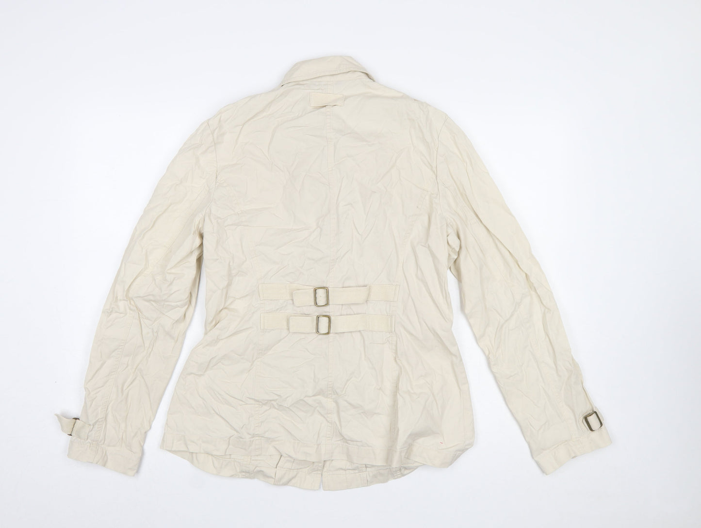 Womens UK Size 12 Marks and Spencer Beige Military Jacket