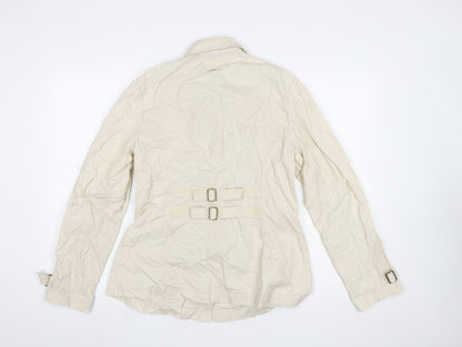 Womens UK Size 12 Marks and Spencer Beige Military Jacket