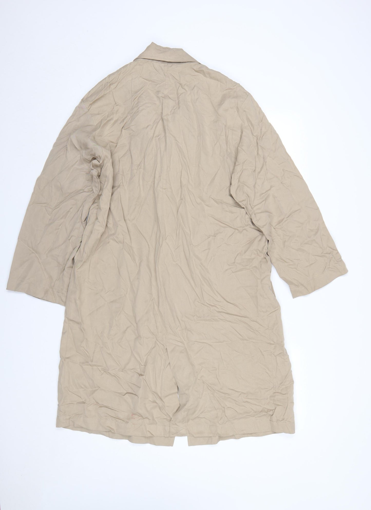 Womens UK Size 12 Zara Beige Trench Coat