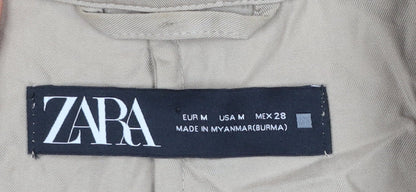 Womens UK Size 12 Zara Beige Trench Coat