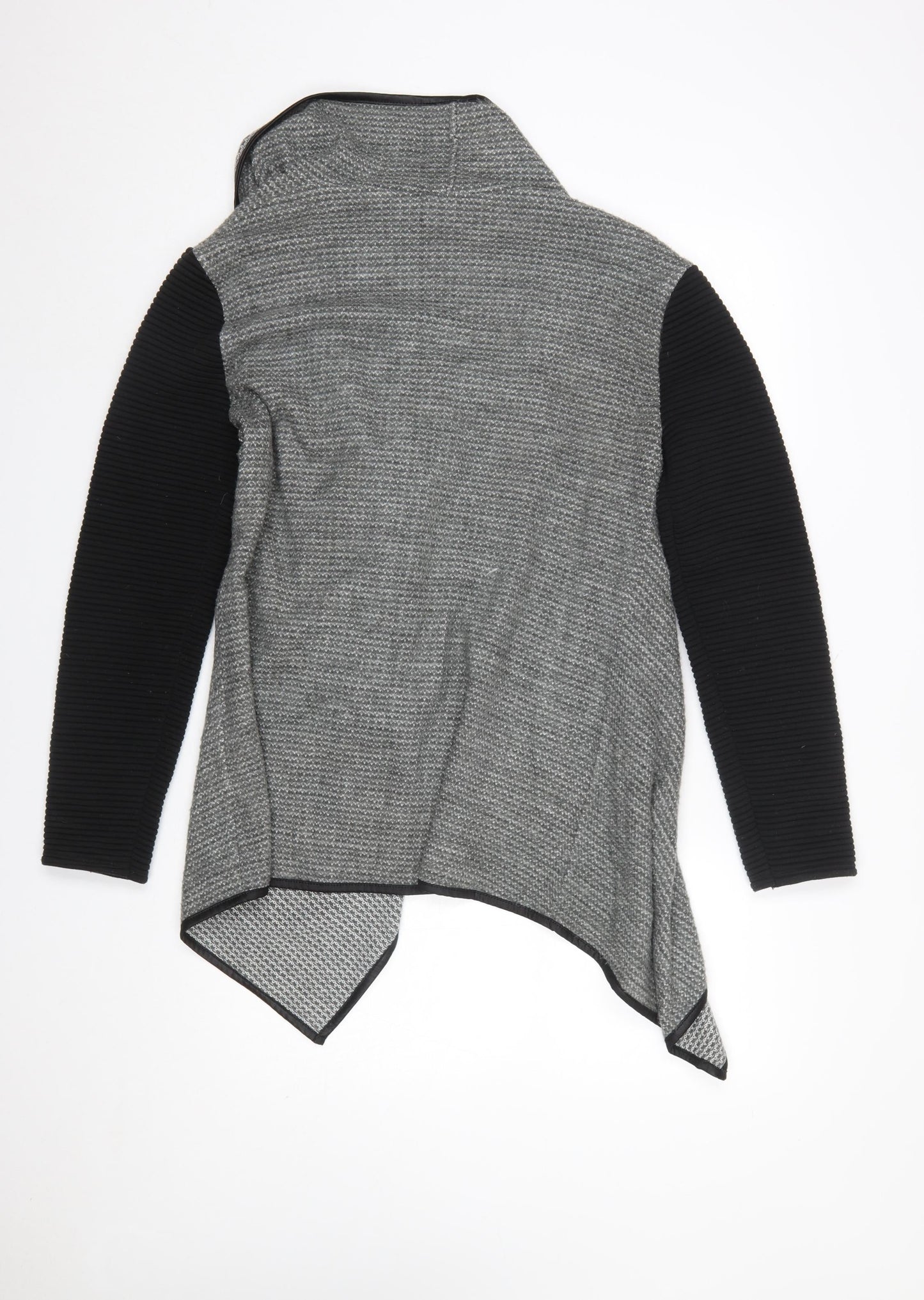 Womens UK Size M/L Apricot Grey Cardigan Jumper