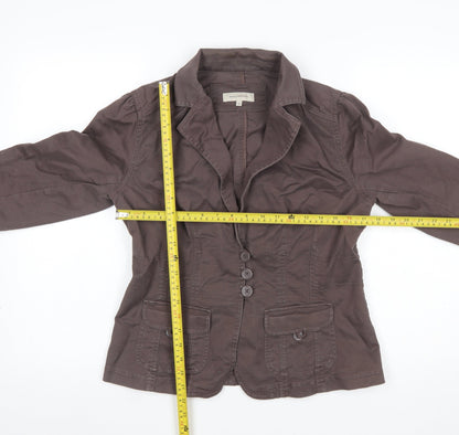 Rocha John Rocha Women's Brown Cotton Blazer Size 14