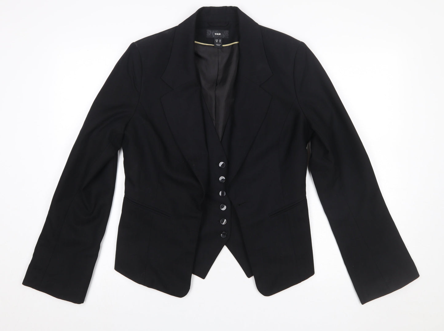 Womens UK Size 12 H&M Regular Black Suit Jacket
